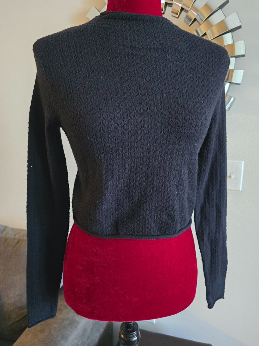 Wild Fable Black Crop Top Sweater